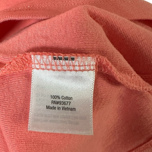 St. John’s Bay Women’s V-Neck T-Shirt Coral Pink Size Small 100% Cotton - Picture 4 of 6